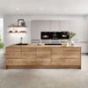 Nobilia Moderne Inselküche Grau Holzoptik